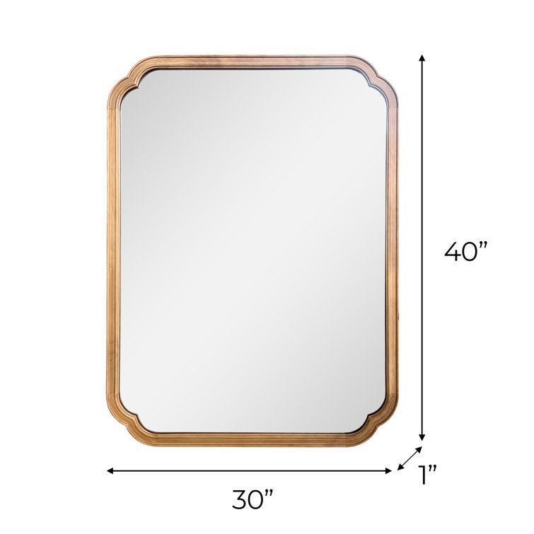 Alinier Wood Accent Wall Mirror