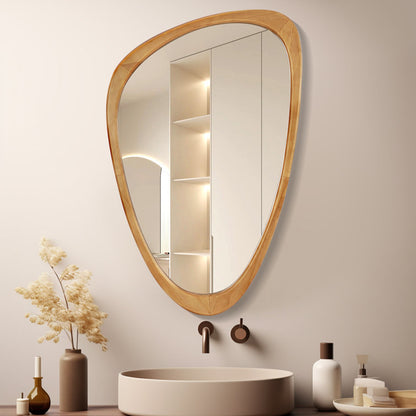Coesie Wood Accent Mirror Irregular Decorative Mirror