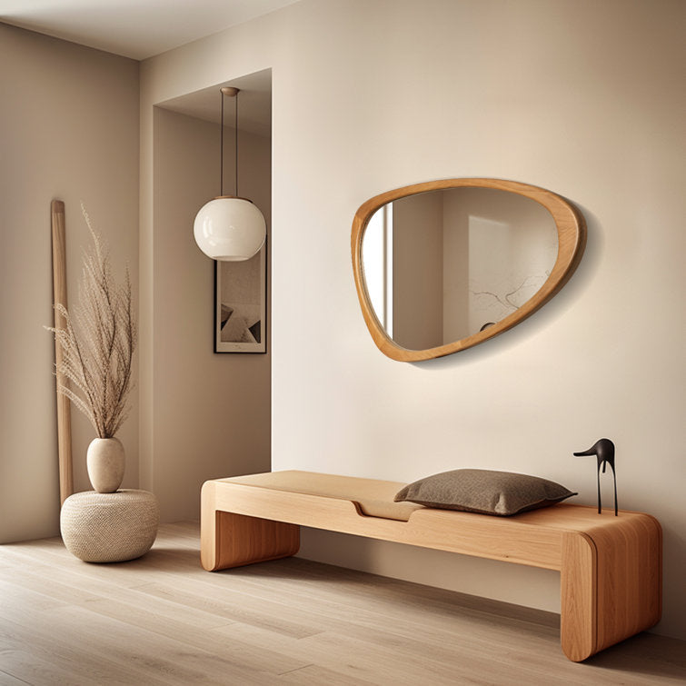Coesie Wood Accent Mirror Irregular Decorative Mirror