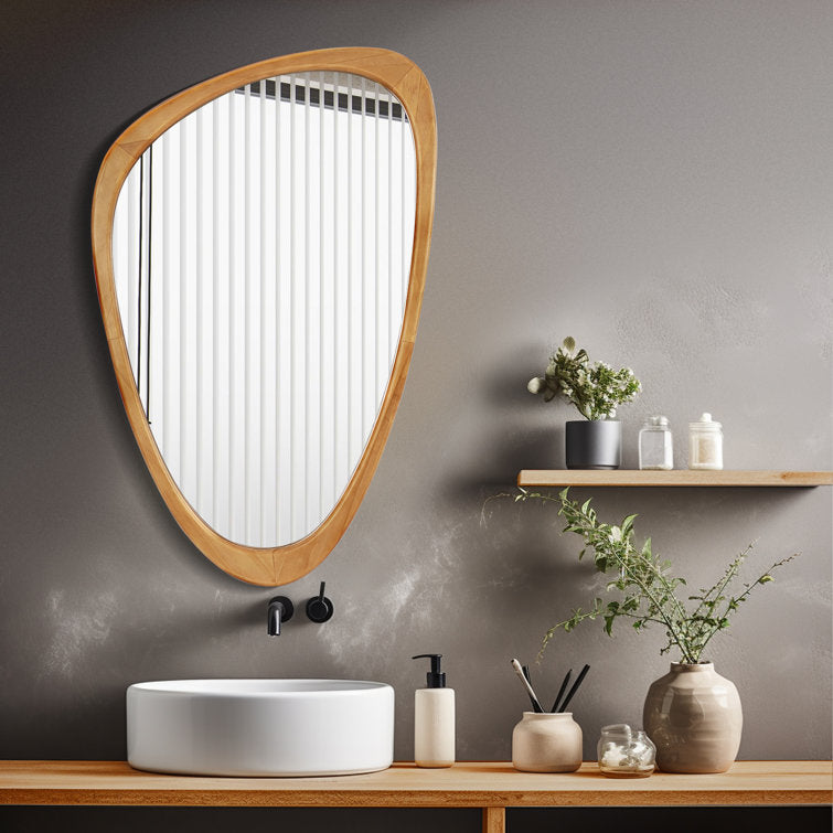 Coesie Wood Accent Mirror Irregular Decorative Mirror