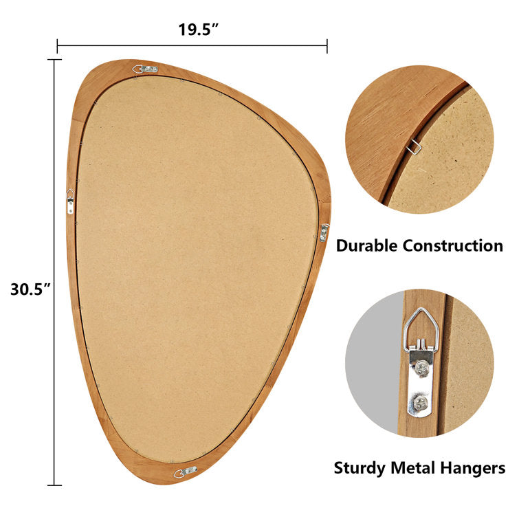 Coesie Wood Accent Mirror Irregular Decorative Mirror