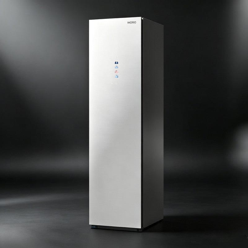 76.8 in. Smart Fabric Care Cabinet in Silver with Heat Pump Drying and Steam Sanitize