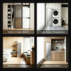 76.8 in. Smart Fabric Care Cabinet in Silver with Heat Pump Drying and Steam Sanitize