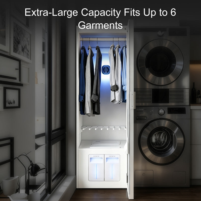 67.3 in. Garment Care Cabinet in White with Fabric Refresh and 6-Garment Capacity