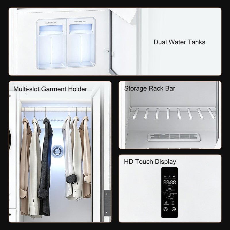 67.3 in. Garment Care Cabinet in White with Fabric Refresh and 6-Garment Capacity