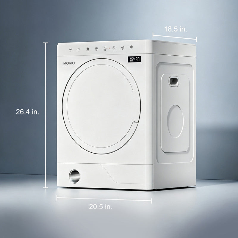 2 cu. ft. Ventless Heat Pump Electric Dryer in White with Inverter Motor, Sensor Dry & and Sanitize Cycle