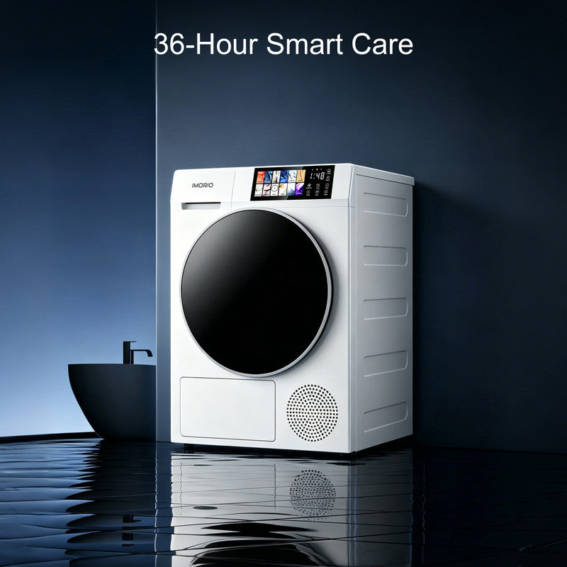 3.2 cu. ft.Ventless Heat Pump Electric Dryer in White with Inverter Motor and Sanitize Cycle