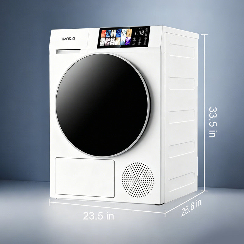 3.2 cu. ft.Ventless Heat Pump Electric Dryer in White with Inverter Motor and Sanitize Cycle