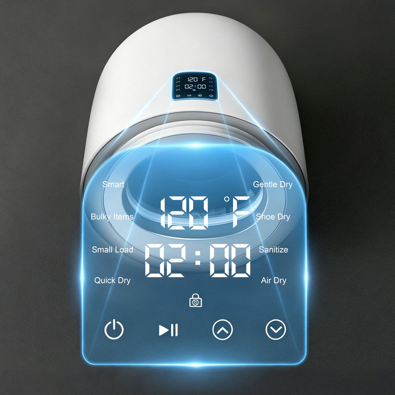 1.5 cu. ft. Portable Ventless Heat Pump Dryer in White with Quiet Operation and Sanitize Cycle