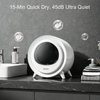 1.5 cu. ft. Portable Ventless Heat Pump Dryer in White with Quiet Operation and Sanitize Cycle