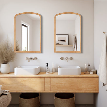 Lucina Wood Arched Wall Mirror