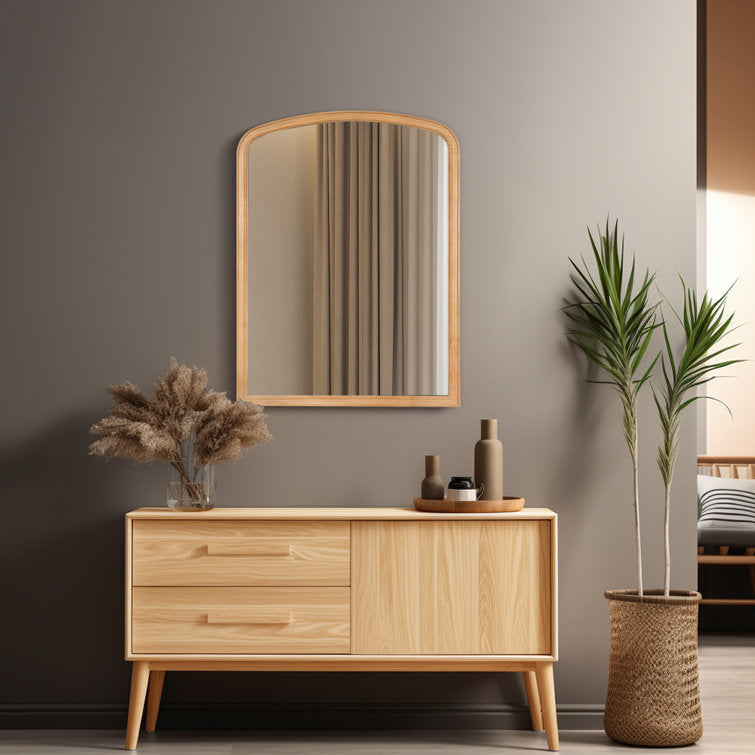 Lucina Wood Arched Wall Mirror