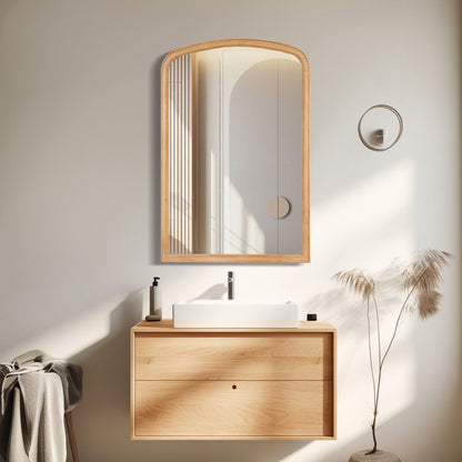 Lucina Wood Arched Wall Mirror