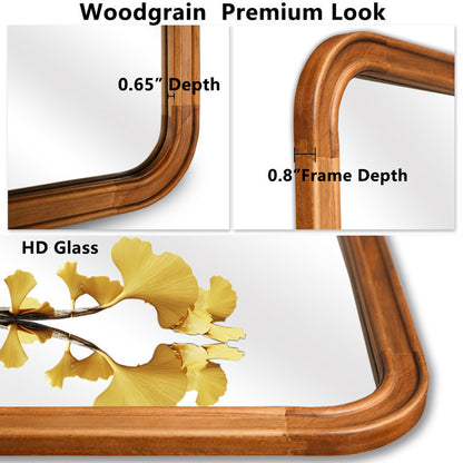 Reppond Wood Rectangle Wall Mirror