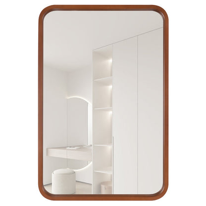 Sarwat Rectangle Wood Wall Mirror