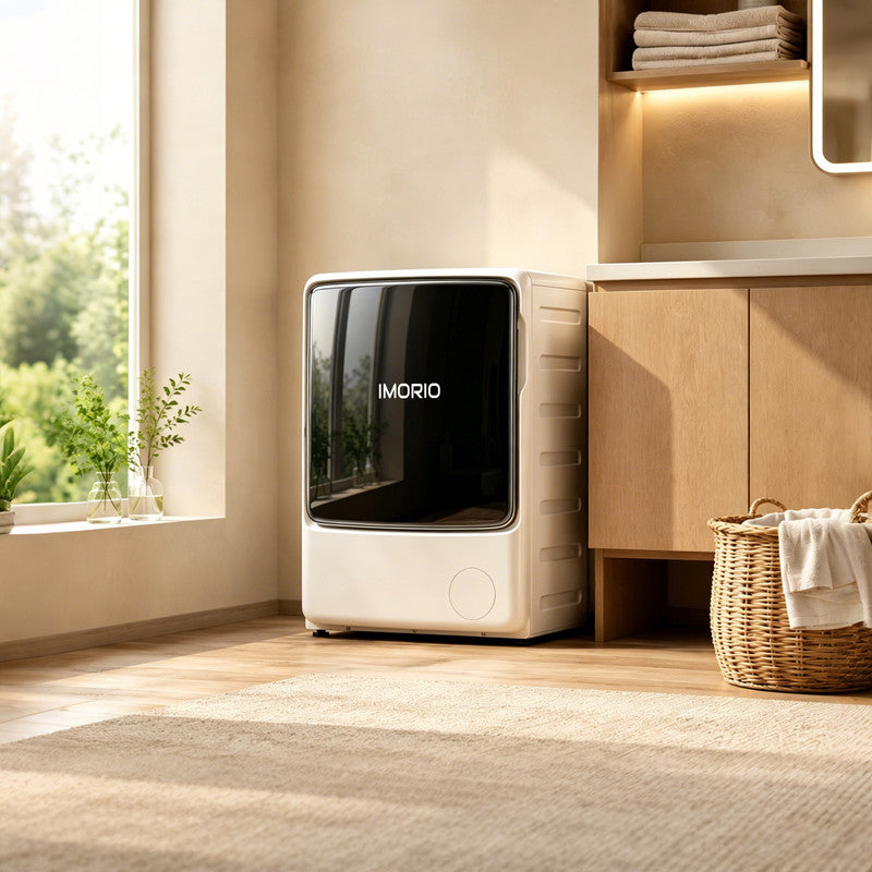 3 cu. ft. Smart Front Load Washer in White with Slim Design and Inverter Motor